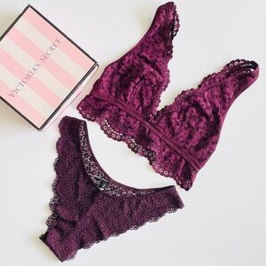 MEDIUM Victoria’s Secret maroon bra set